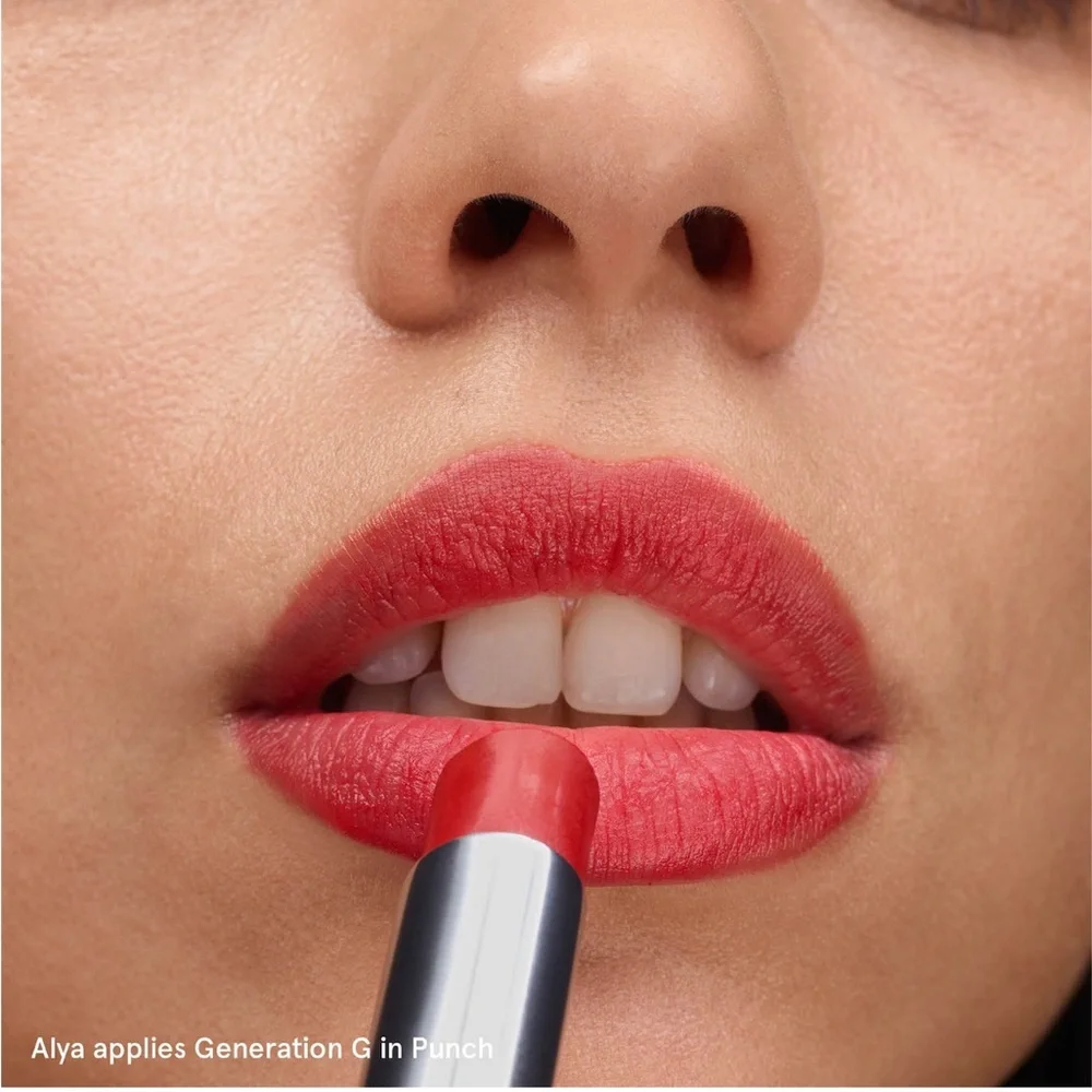 GLOSSIER Generation G Sheer Matte Lipstick in Punch 3 g Full Size - Picture 7 of 12